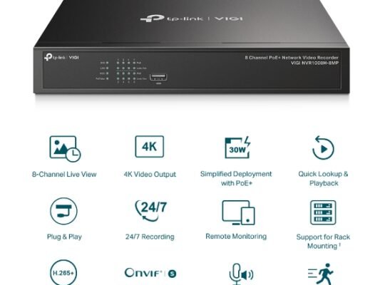 TP-LINK VIGI NVR1008H VIGI 8 Channel PoE+ Network Video Recorder