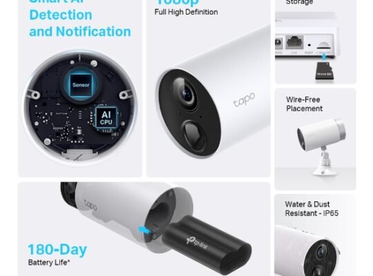 Tapo C400S2 Smart Wire-Free Security Camera System, 2-Camera System