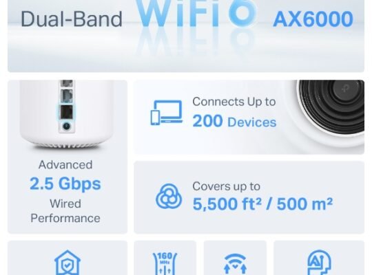 TP-LINK Deco X80(1-pack) AX6000 Dual-Band Mesh WiFi 6 System