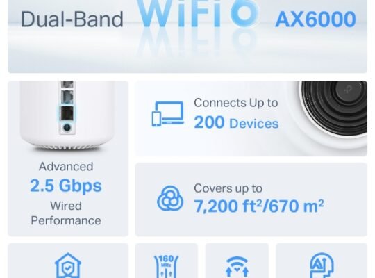 TP-LINK Deco X80(3-pack) AX6000 Dual-Band Mesh WiFi 6 System