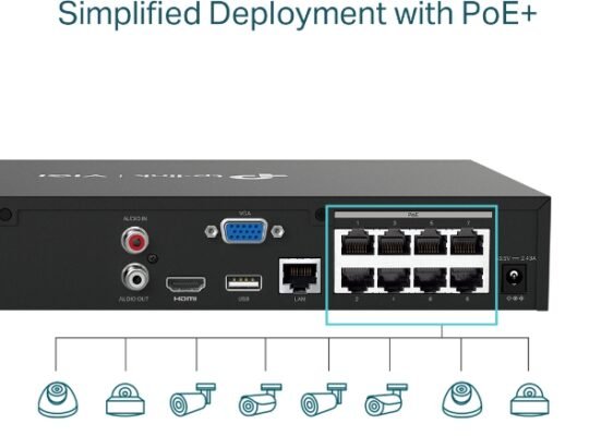 TP-LINK VIGI NVR1008H VIGI 8 Channel PoE+ Network Video Recorder