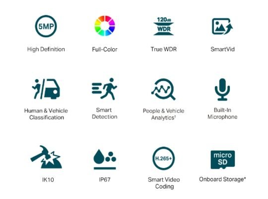 TP-LINK VIGI C250(2.8/4mm) VIGI 5MP Full-Color Dome Network Camera