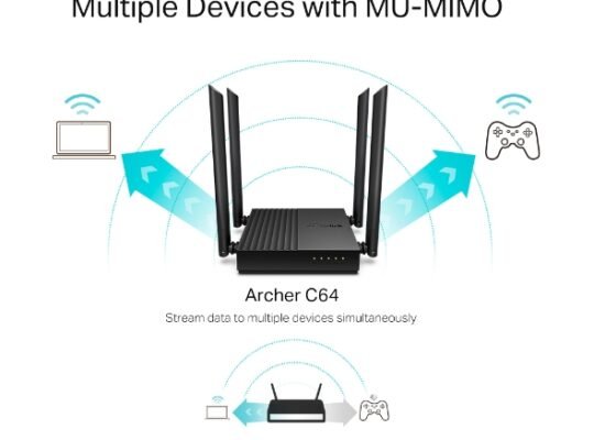 TP-LINK Archer C64 AC1200 Wireless MU-MIMO WiFi Router