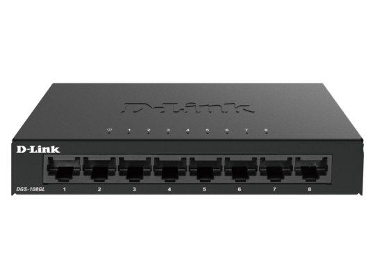 D-LINK DGS-108GL 8 Port Gigabit Metal Unmanaged Desktop Switch