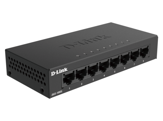 D-LINK DGS-108GL 8 Port Gigabit Metal Unmanaged Desktop Switch