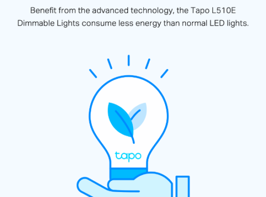 Tapo L510E Smart Wi-Fi Light Bulb, Dimmable