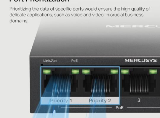 MERCUSYS MS105GP 5-Port Gigabit Desktop Switch with 4-Port PoE+