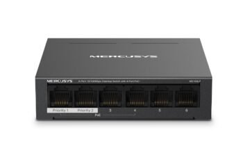 MERCUSYS MS106LP 6-Port 10/100Mbps Desktop Switch with 4-Port PoE+