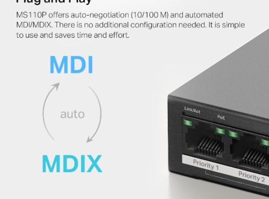 MERCUSYS MS110P 10-Port 10/100Mbps Desktop Switch with 8-Port PoE+