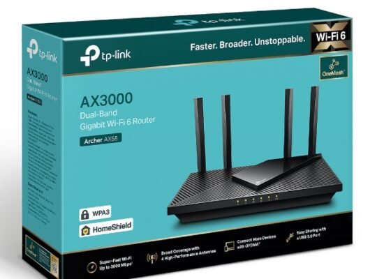 TP-LINK Archer AX55 AX3000 Dual Band Gigabit Wi-Fi 6 Router