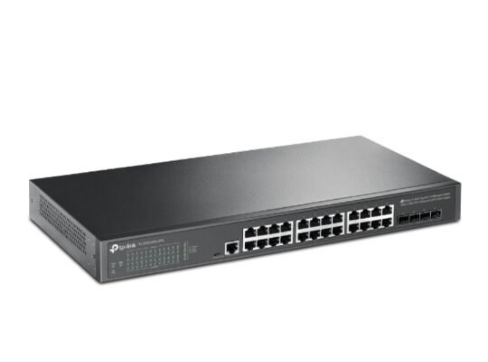 TP-LINK TL-SG3428X-UPS JetStream 24-Port Gigabit L2+ Managed Switch with 4 10GE SFP+ Slots and UPS