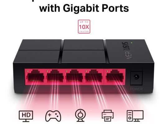 MERCUSYS MS105G 5-Port 10/100/1,000 Mbps Desktop Switch