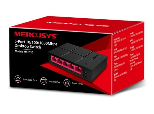 MERCUSYS MS105G 5-Port 10/100/1,000 Mbps Desktop Switch