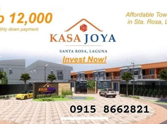 KASA JOYA TOWNHOUSE FOR SALE IN STA. ROSA LAGUNA THRU PAG-IBIG NEAR ENCHANTED KINGDOM, ROBINSONS