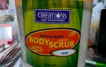 Creation body scrub mini pail w/ apricot and coffee scents