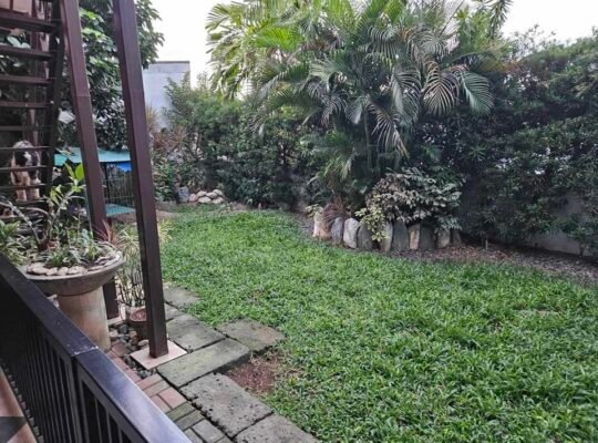 FOR SALE 3 STOREY HOUSE 307SMQ 6CARPORT ROOF DECK HUGE GARDEN AREA BF HOMES PQUE 42M