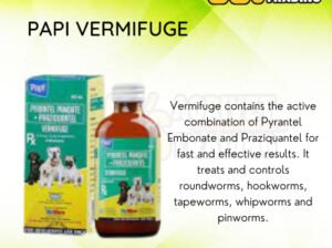 Papi Vermifuge Suspension 60ml for Pets / Vitamins for dogs cats